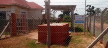 Mitimito village solar water station positioned in front of the mosque